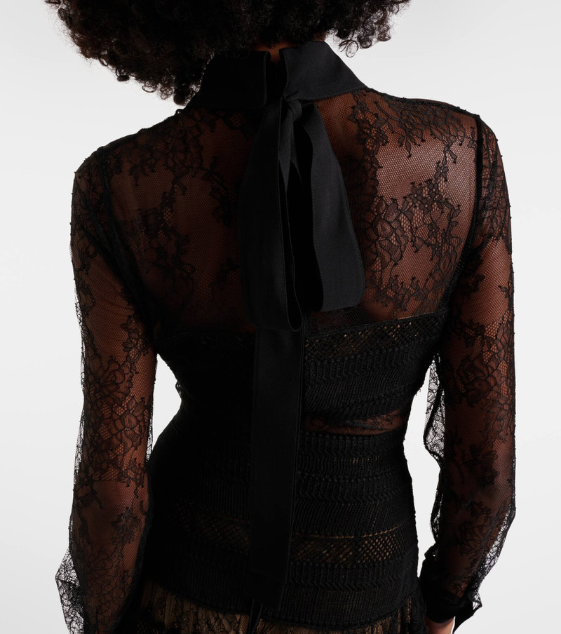 Lace and macramé midi dress 7