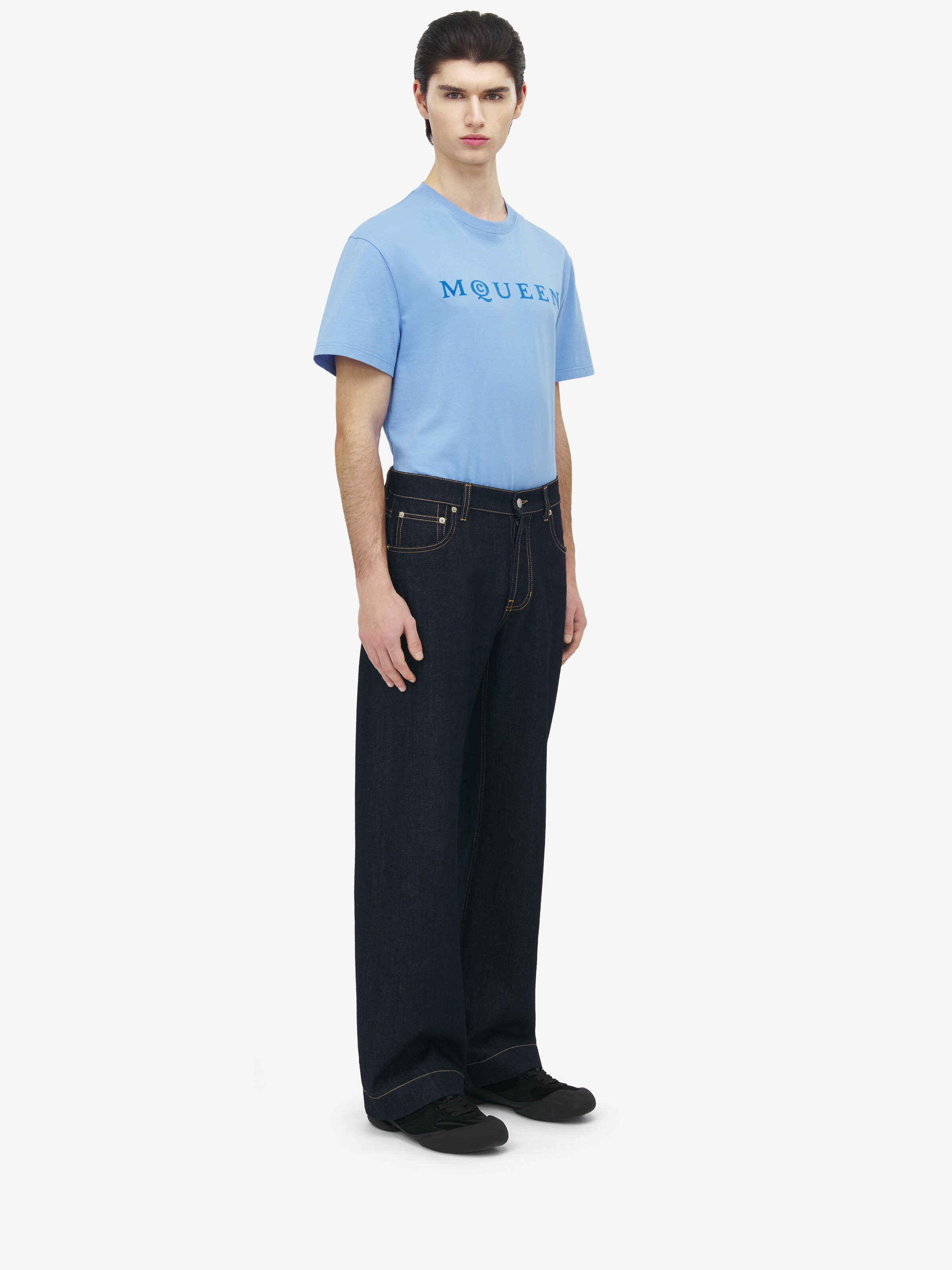 Wide Leg Denim Jeans - 3
