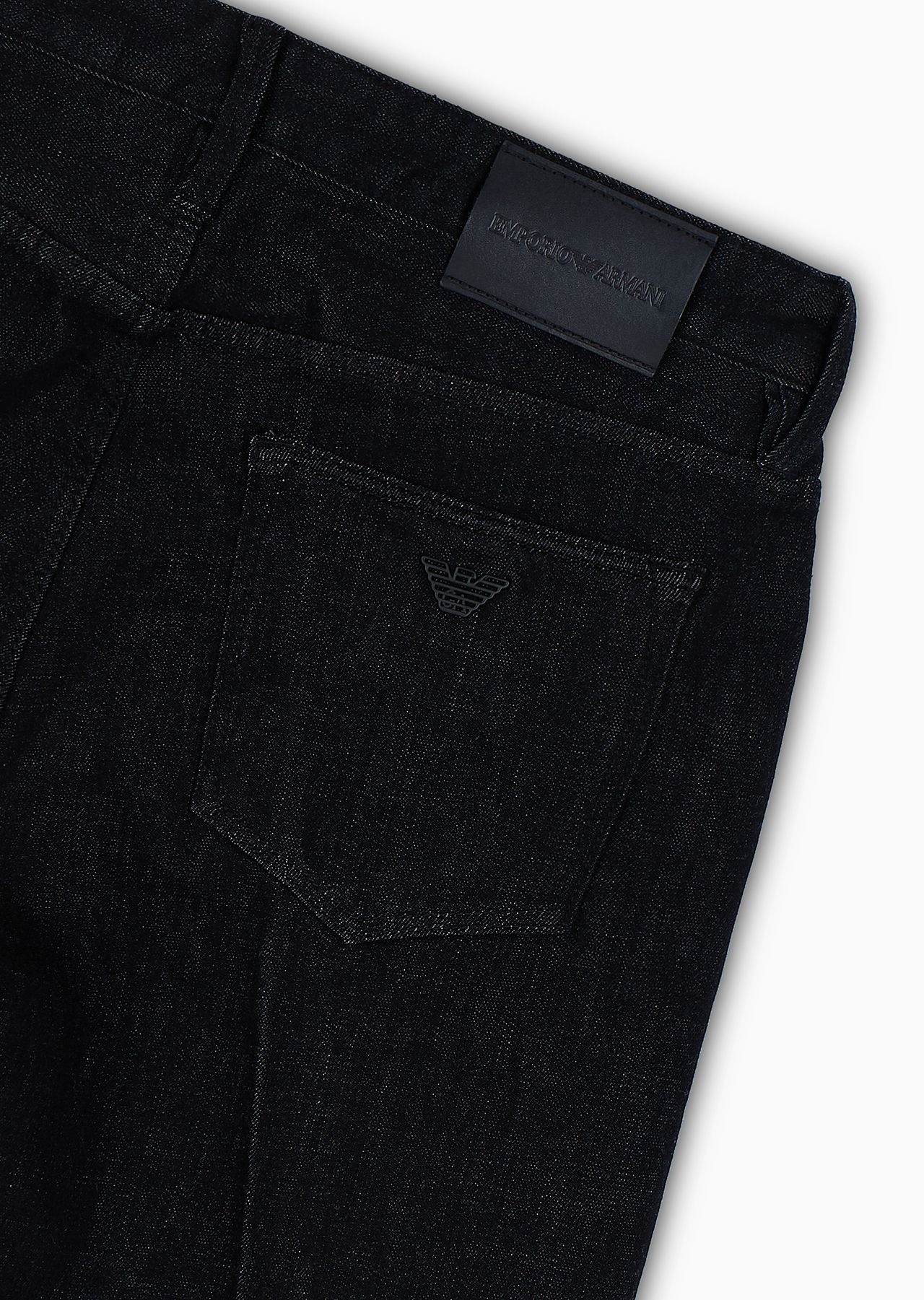 J75 slim-fit jeans in marble-wash, jersey fleece-feel stretch denim - 6