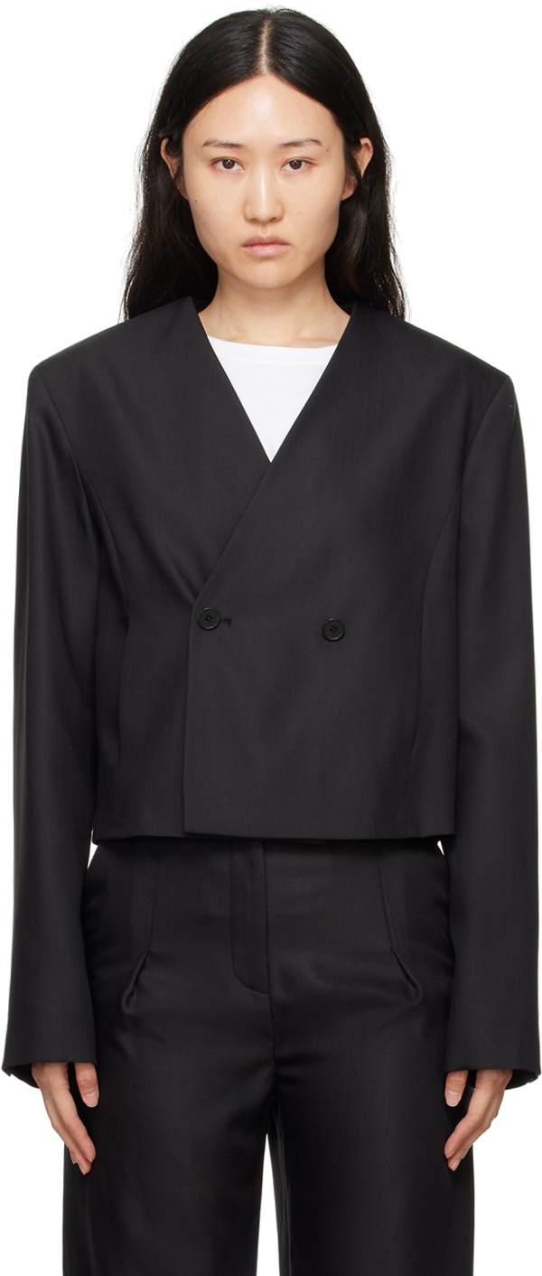 ジャケット Loulou Studio FW24 HABRIEL CROPPED BLAZER (HABRIEL BLACK) Loulou Studio Habriel Cropped Blazer | italist