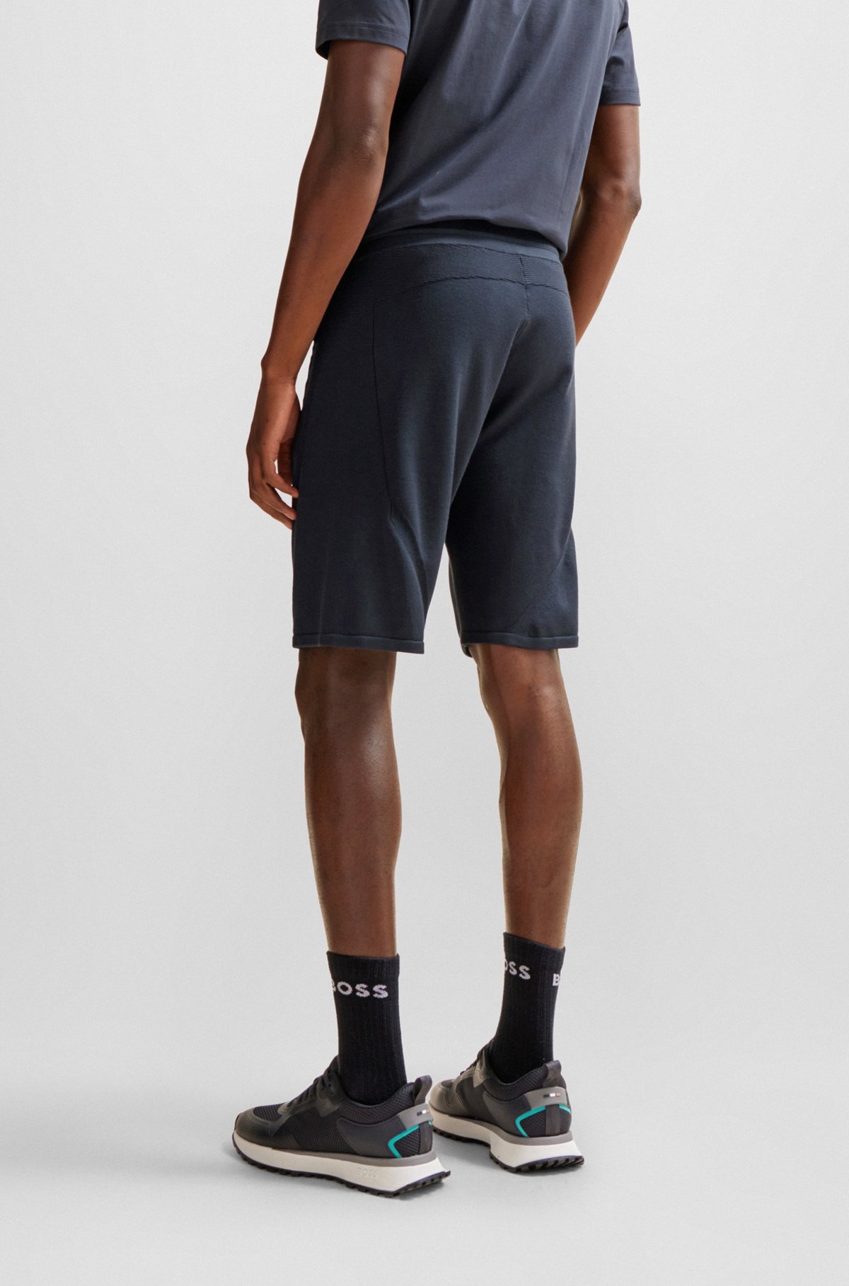 REGULAR-FIT SHORTS WITH CONTRASTING LOGO PRINT - 5
