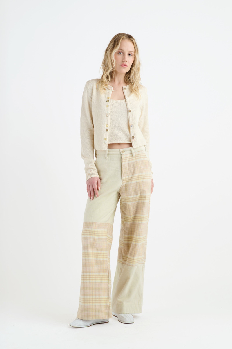 The Elder Statesman NORA LITE CREW CARDIGAN outlook
