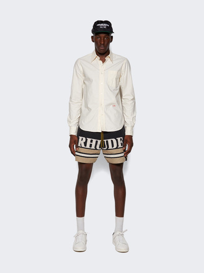 Rhude Embroidered Logo Short Black And Khaki outlook