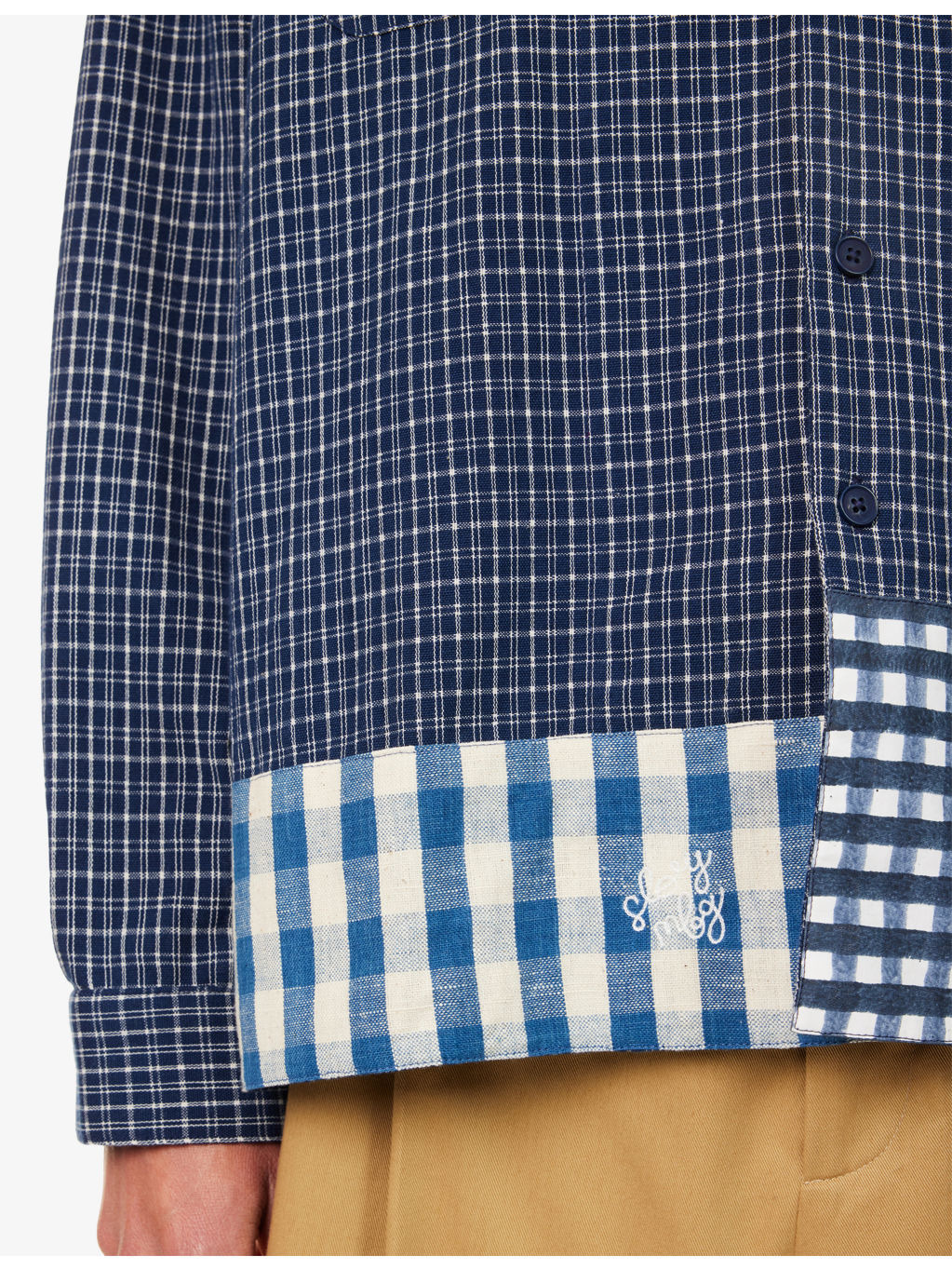 Patchwork Boxy-Fit Cotton Shirt - 5