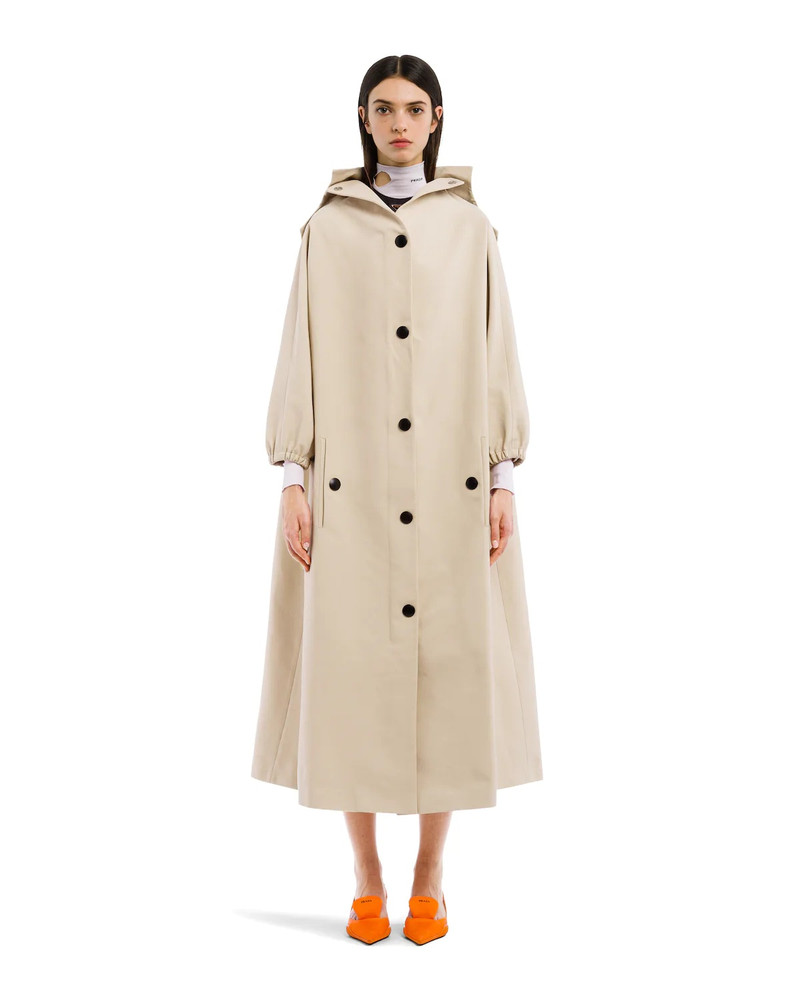 Prada Canvas hooded raincoat outlook
