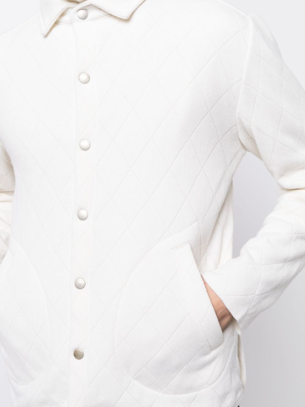 pointelle-knit buttoned jacket - 5