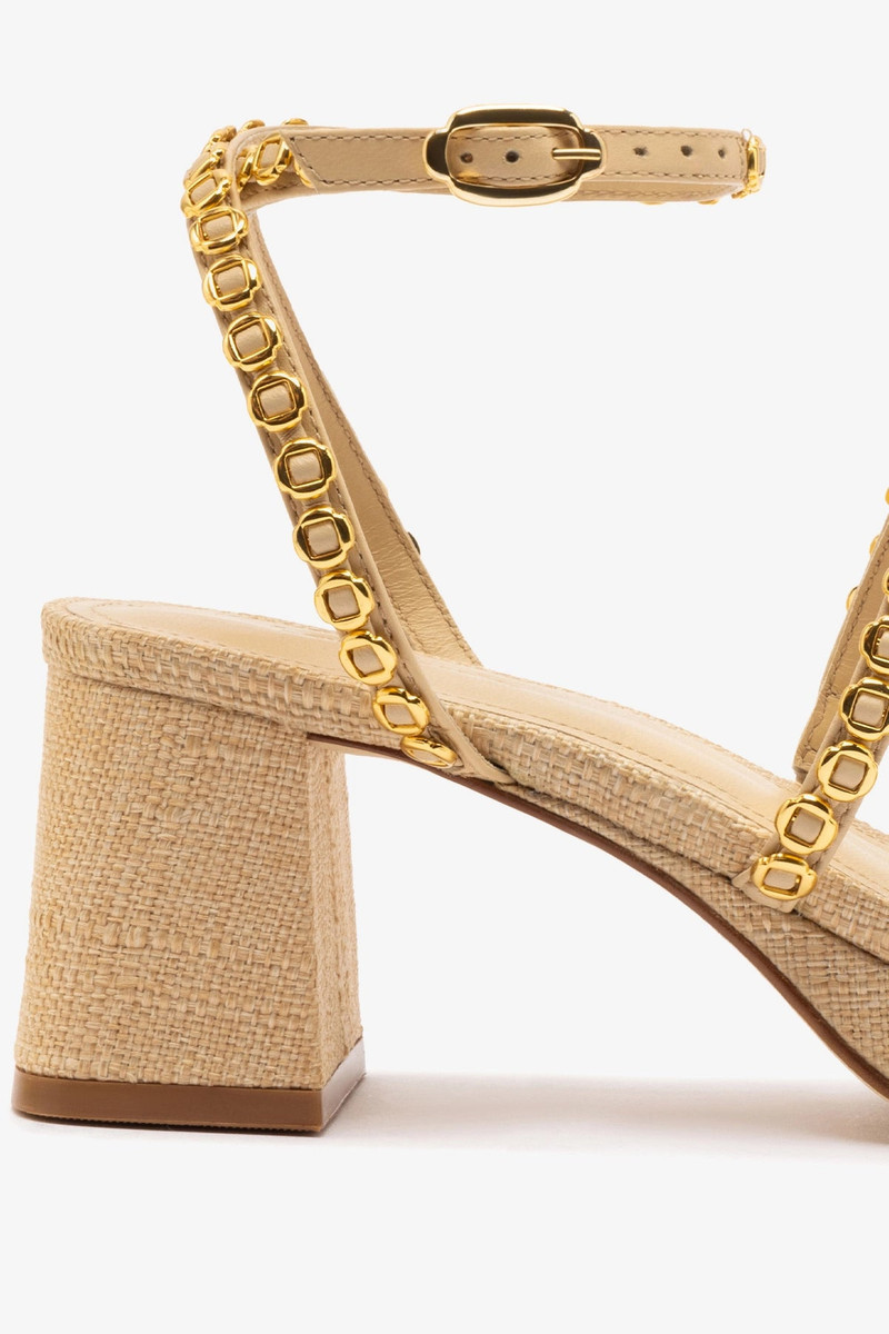 Gio Milanina Sandal In Beige Raffia 4