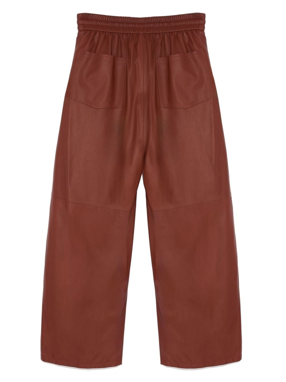 leather wide-leg trousers - 2