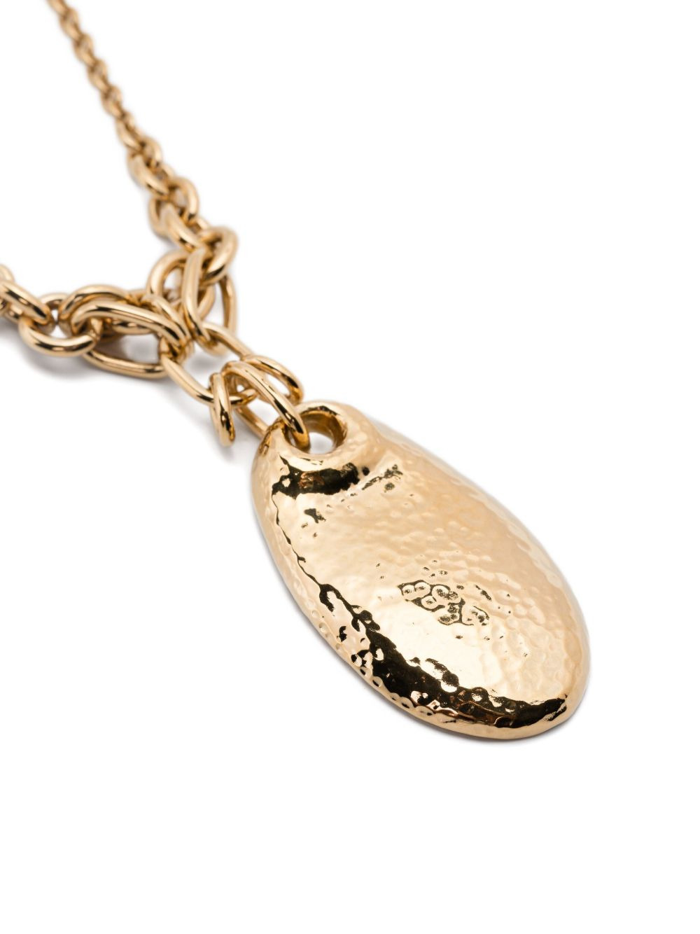 hammered-oval necklace - 3