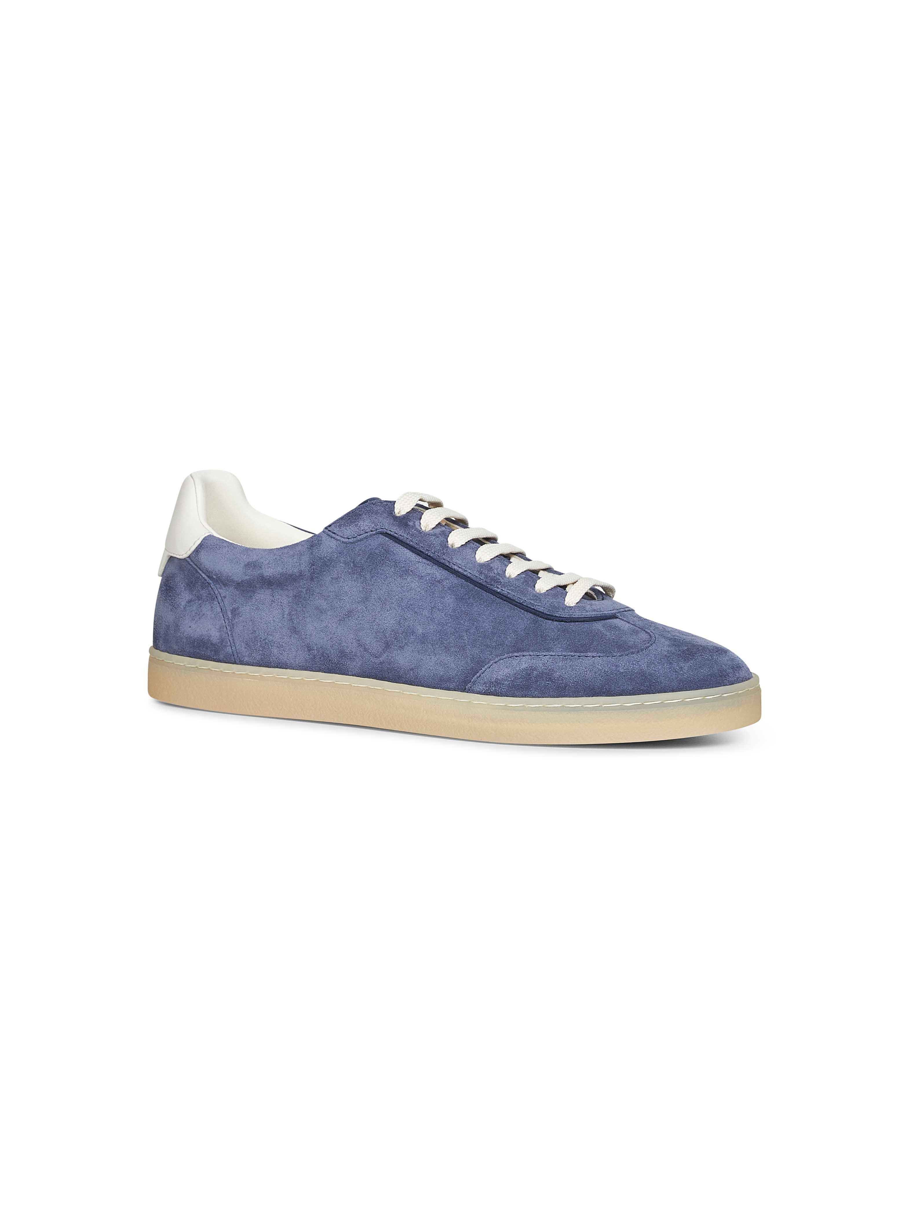 Light blue washed suede sneakers - 2