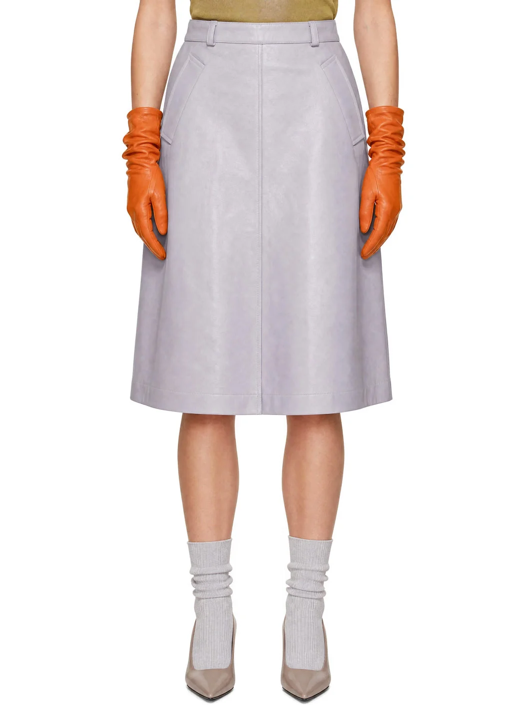 Gray Clothilde Midi Skirt - 1