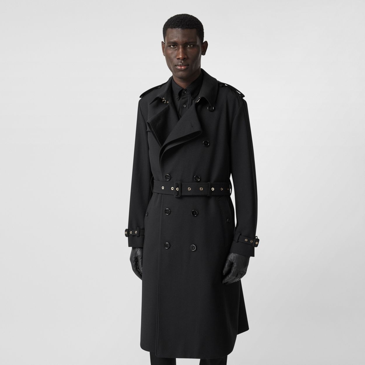 Wool Twill Loop-back Trench Coat - 7