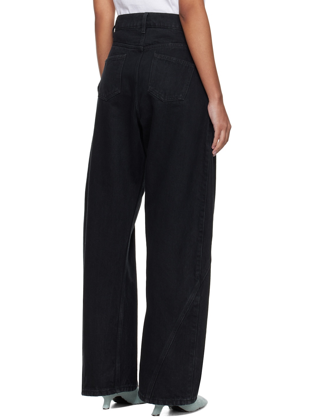 Black Twisted Workwear Jeans - 3