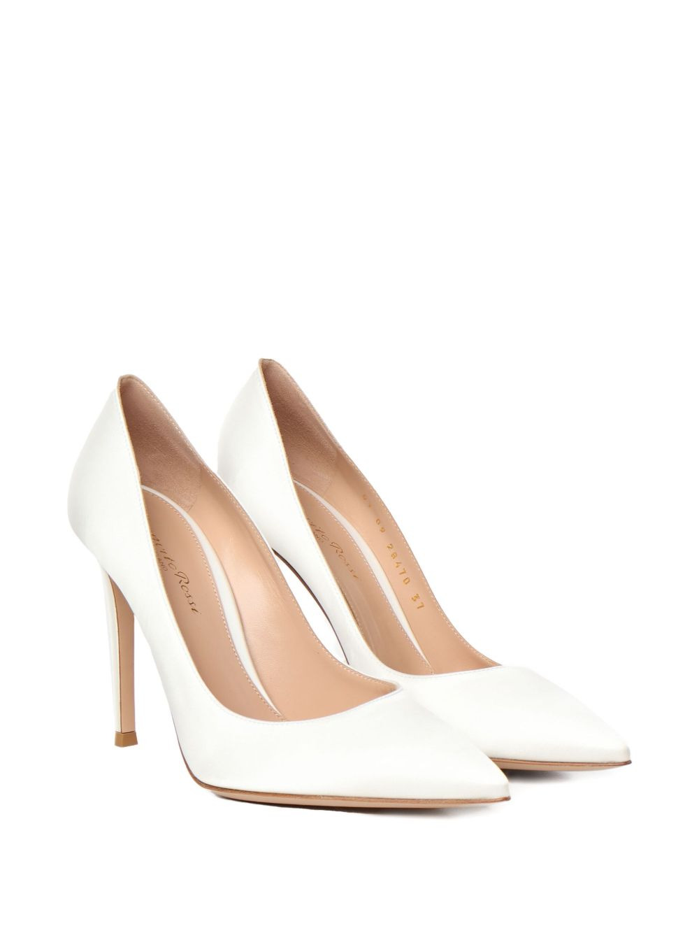 105mm leather heeled pumps - 2
