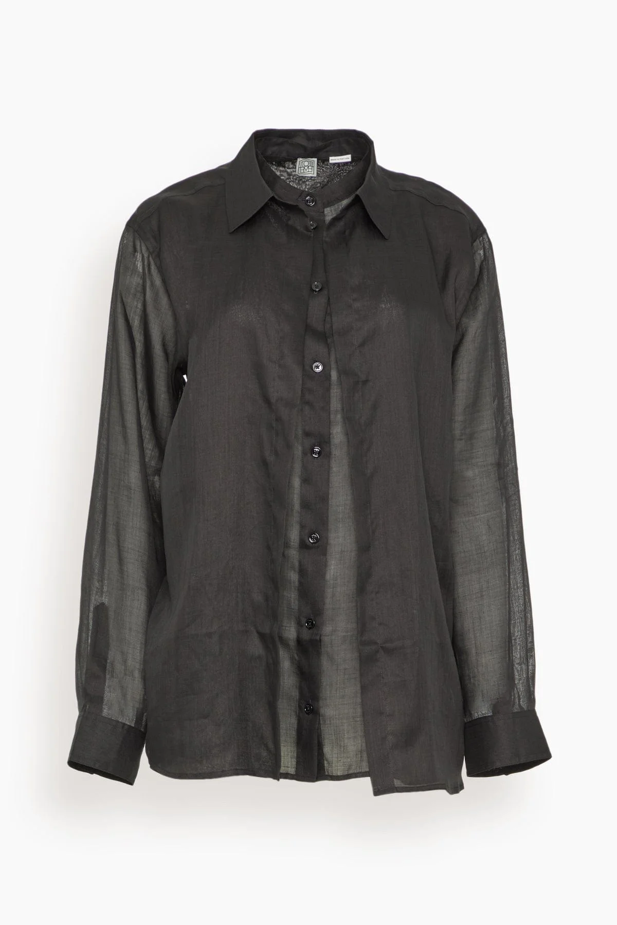 Double Collar Shirt in Black - 1
