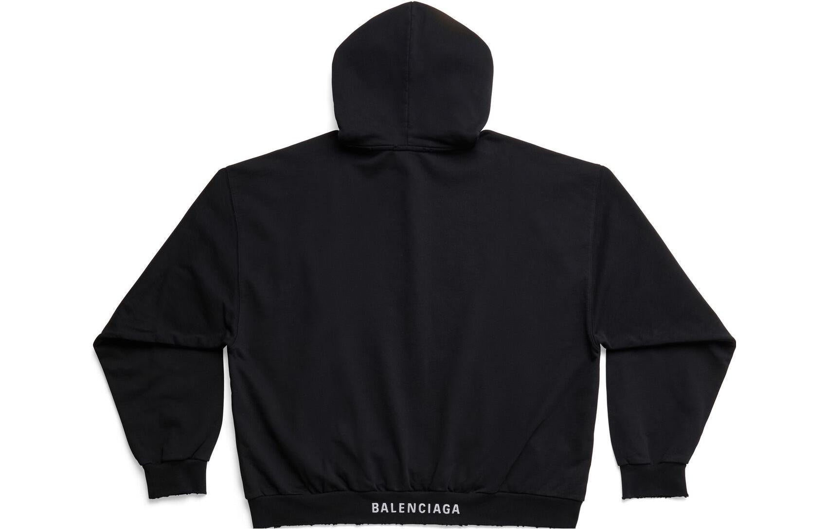 Balenciaga Hoodie Medium Fit 'Black Faded' 742603TOVF39034 - 2