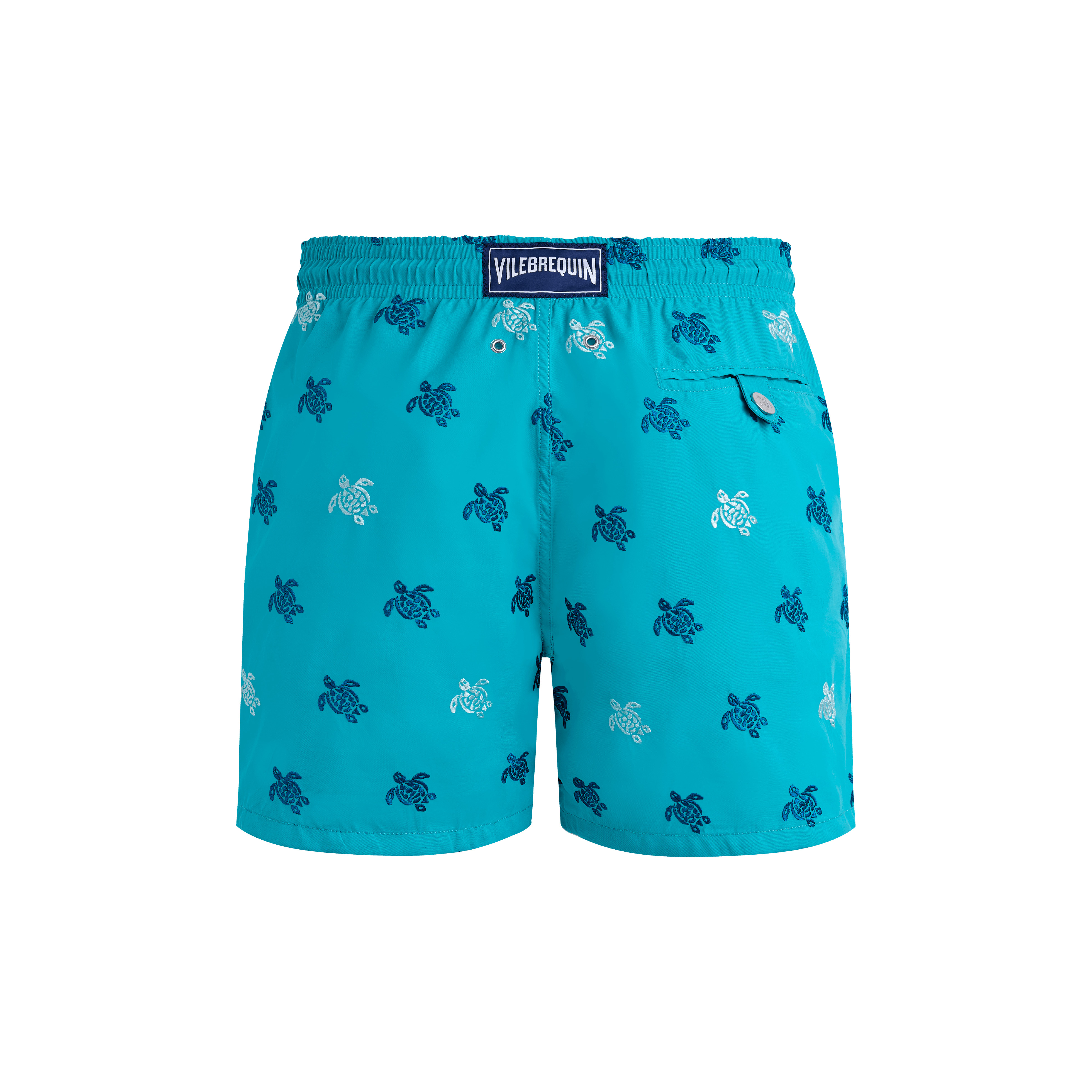Men Swim Trunks Embroidered Micro Ronde des Tortues Diagonale - Limited Edition - 2
