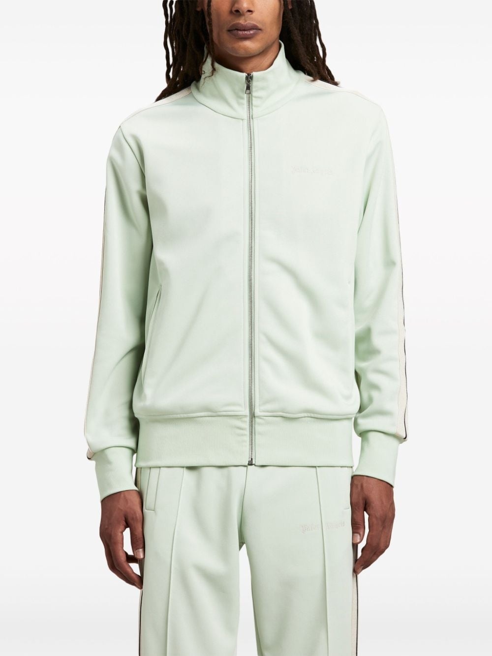logo-embroidered zip-up sweatshirt - 3
