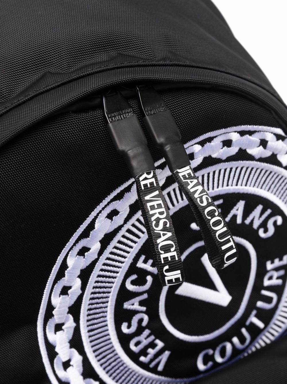 embroidered-logo zipped backpack - 4