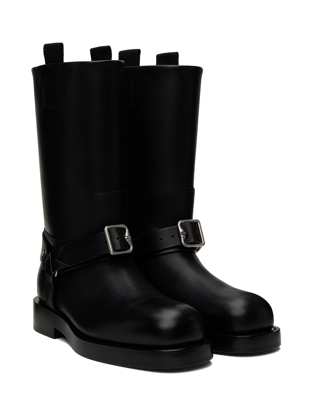 Black Saddle Low Boots - 4