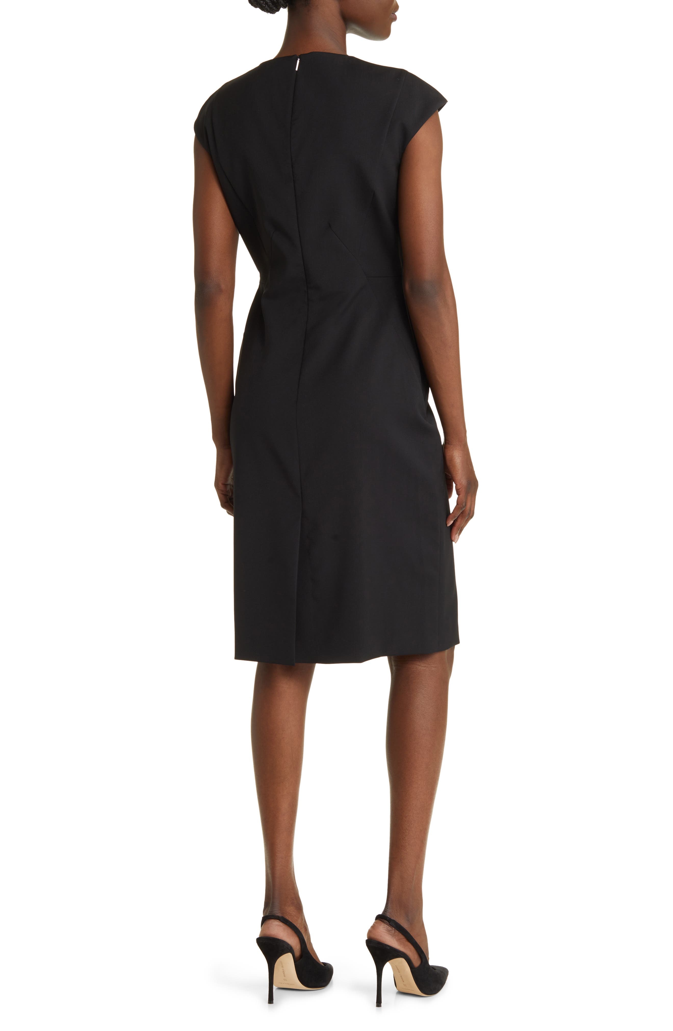 BOSS Dironah Virgin Wool Sheath Dress in Black at Nordstrom - 2