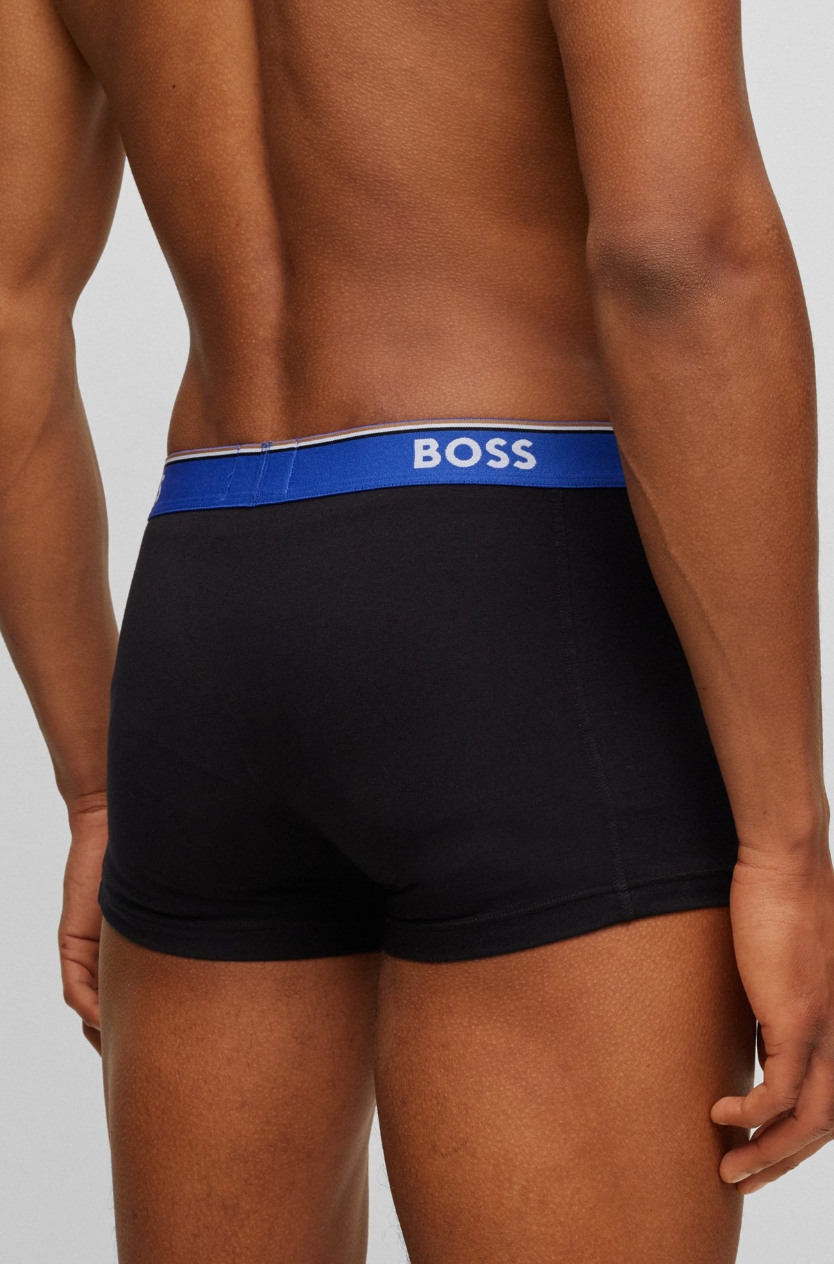 TRIPLE-PACK OF STRETCH-COTTON TRUNKS WITH LOGO WAISTBANDS - 5