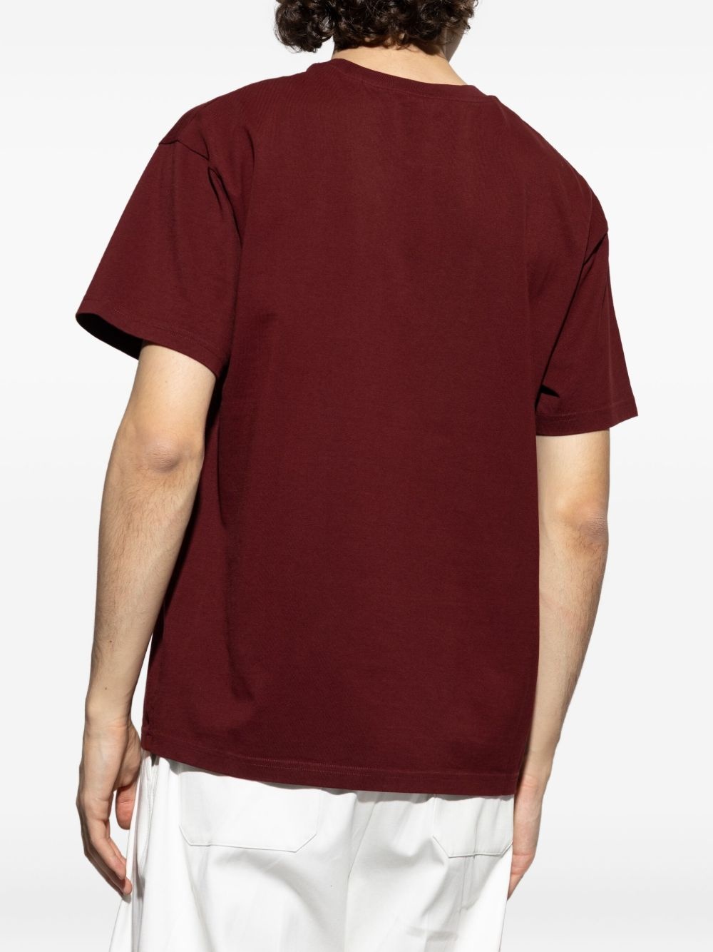 logo-patch cotton T-shirt - 4