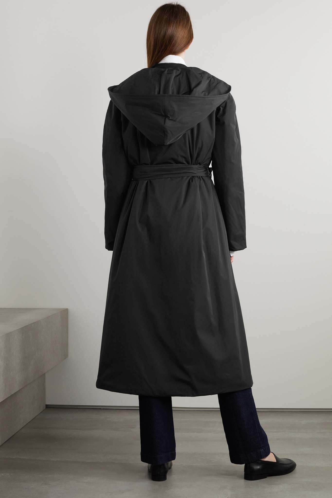 Gini hooded belted shell coat - 4