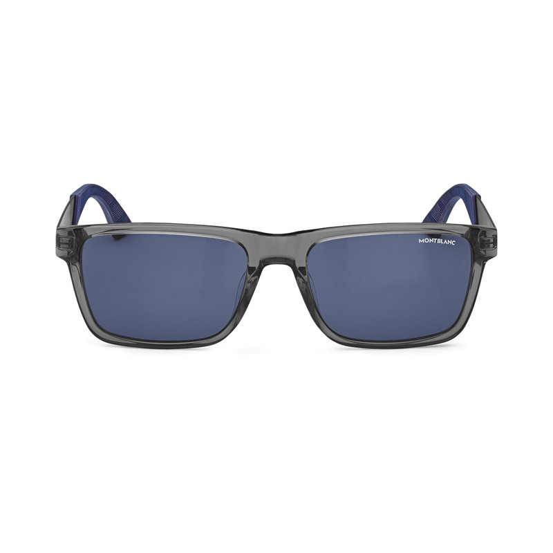 Rectangular Sunglasses with Gray Acetate Frame 1