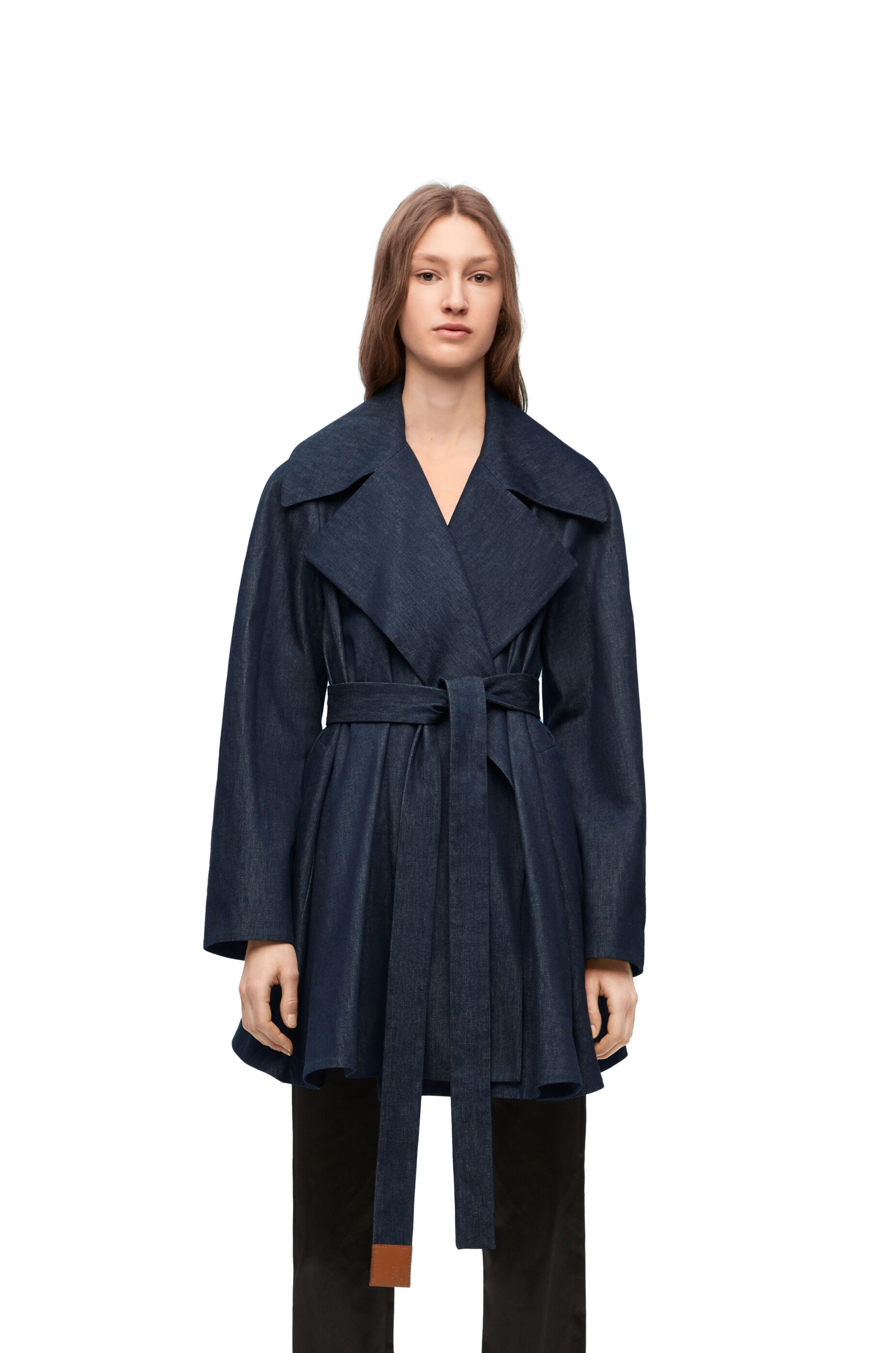 Trapeze coat in denim - 3
