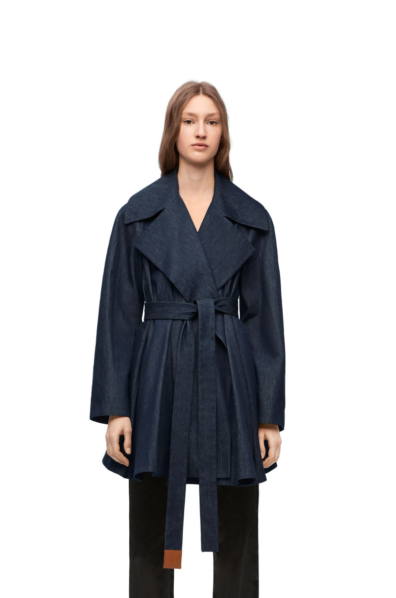Trapeze coat in denim 3