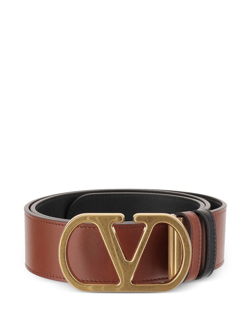 V-logo signature reversible leather belt 1