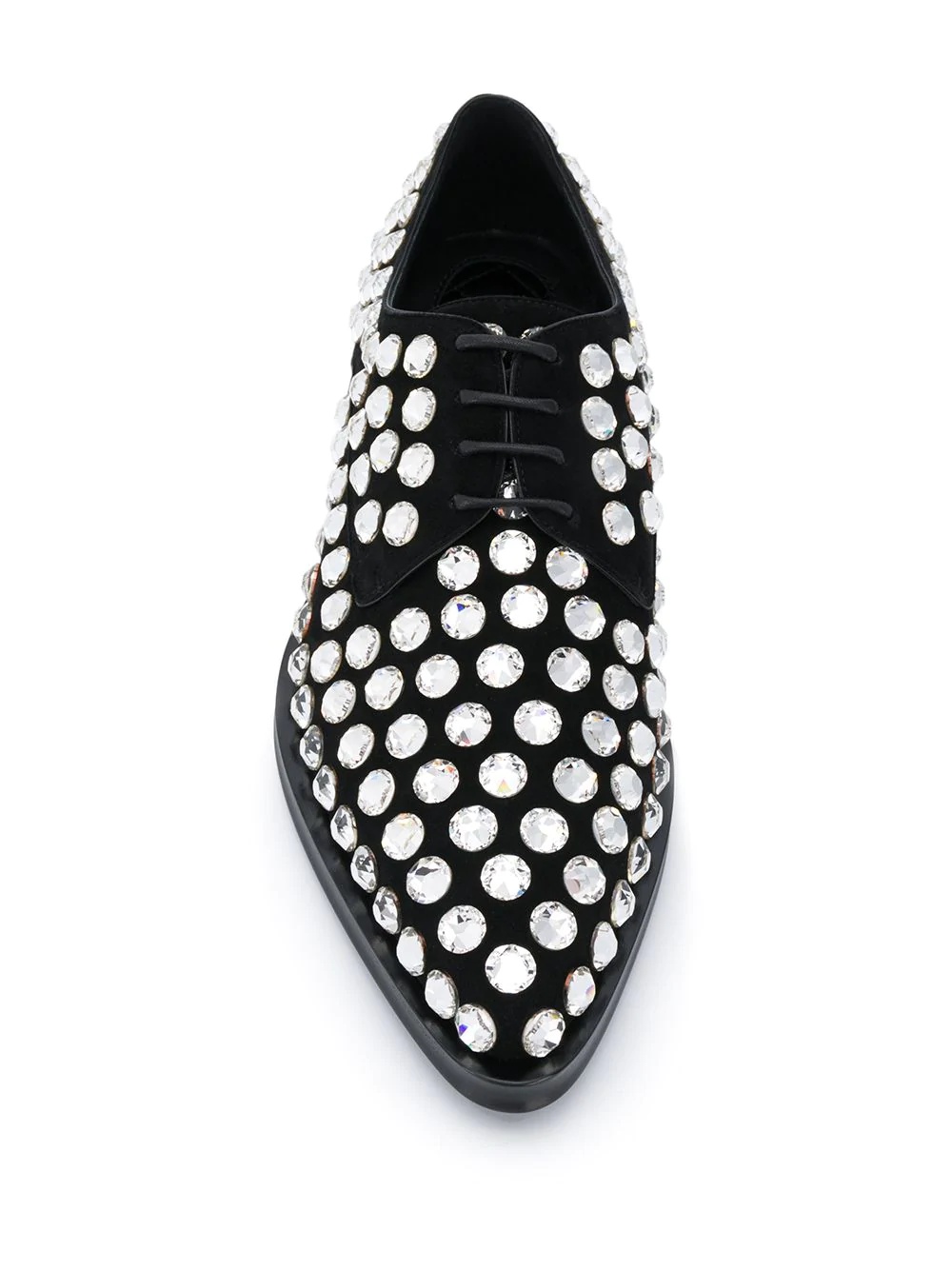 rhinestone embellished Derby shoes - 4