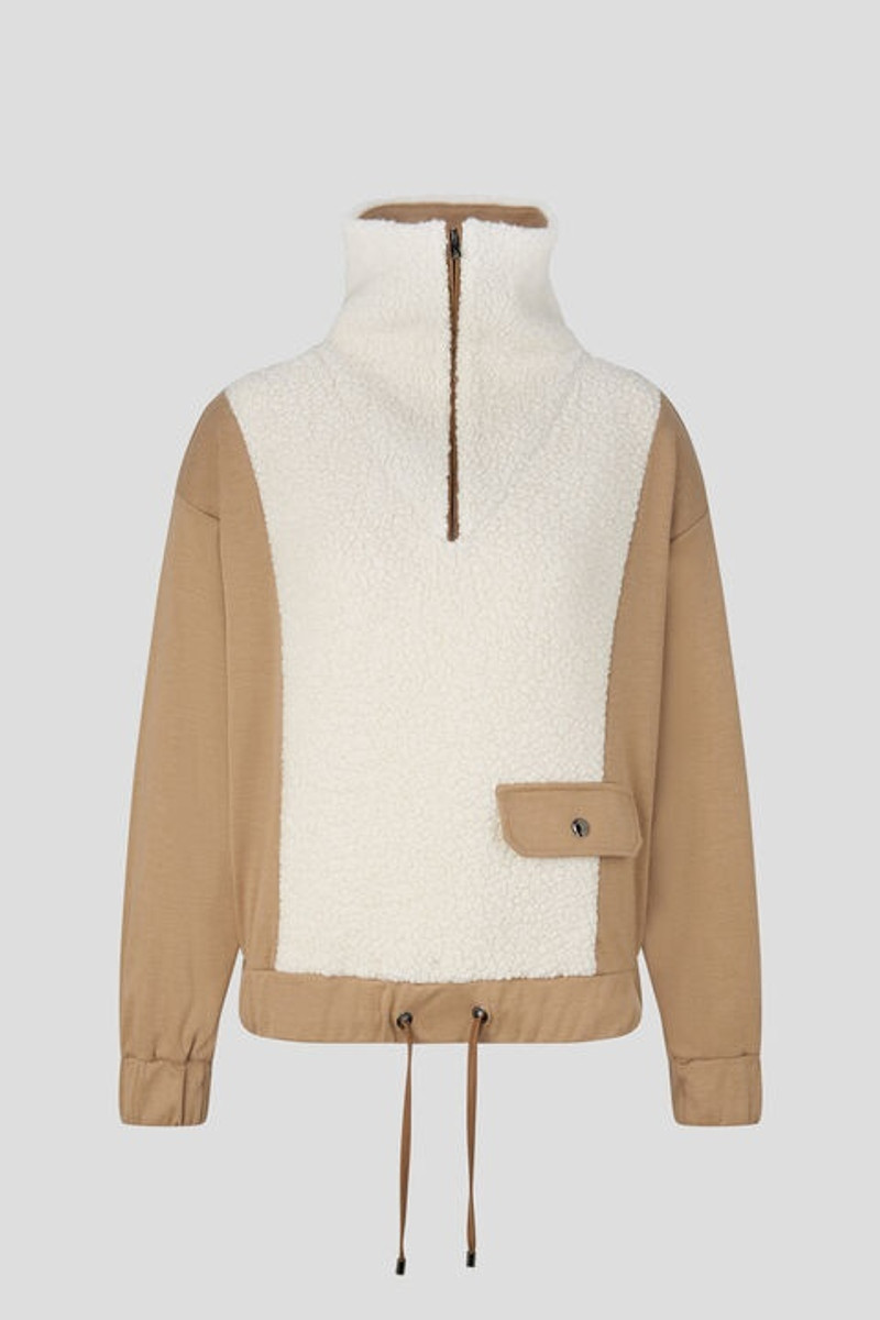 Tamina half-zippered sweater in Beige/Off-white 1