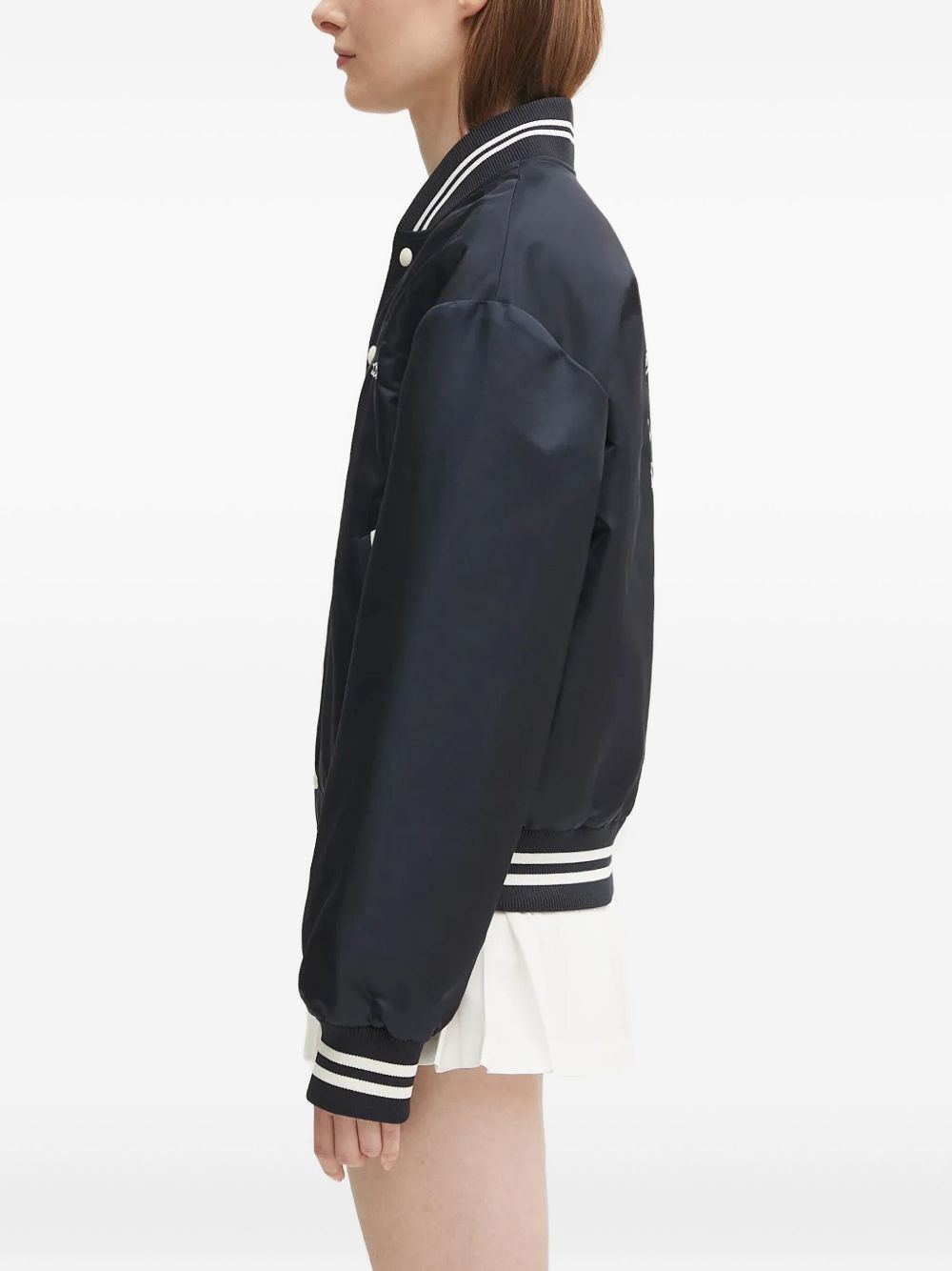 embroidered-logo bomber jacket - 2