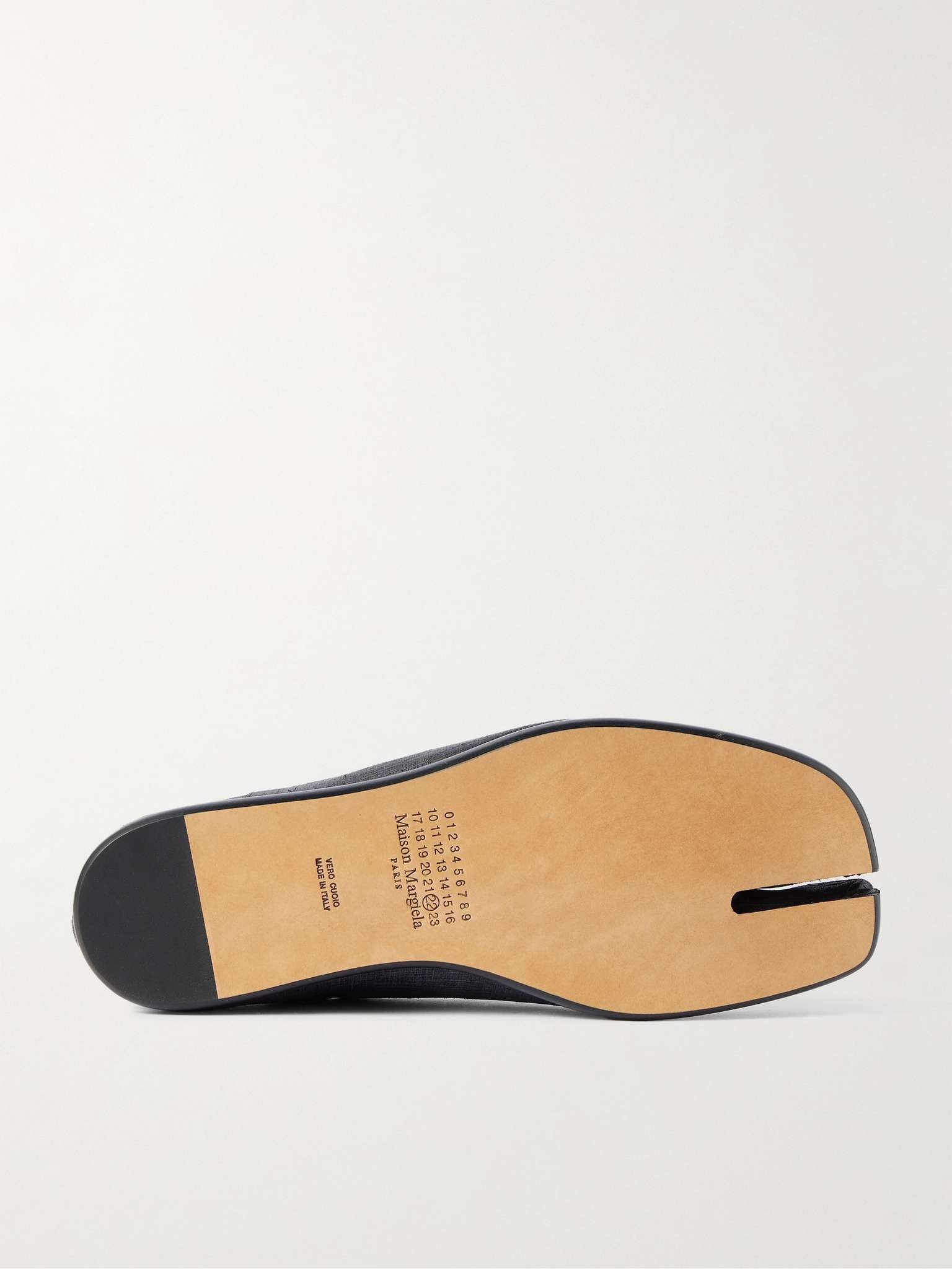 Tabi Split-Toe Collapsible-Heel Textured-Leather Loafers - 3