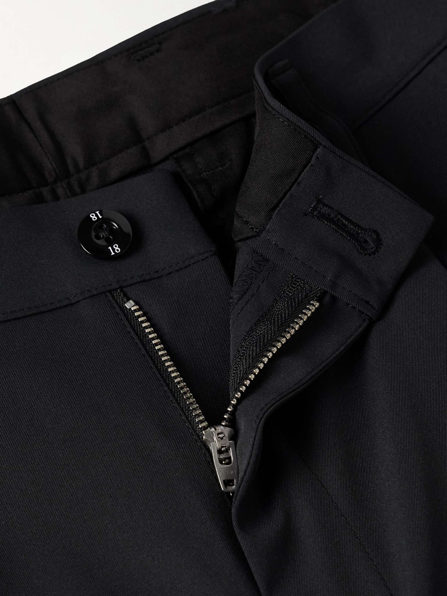 Tapered Pleated Twill Trousers - 3