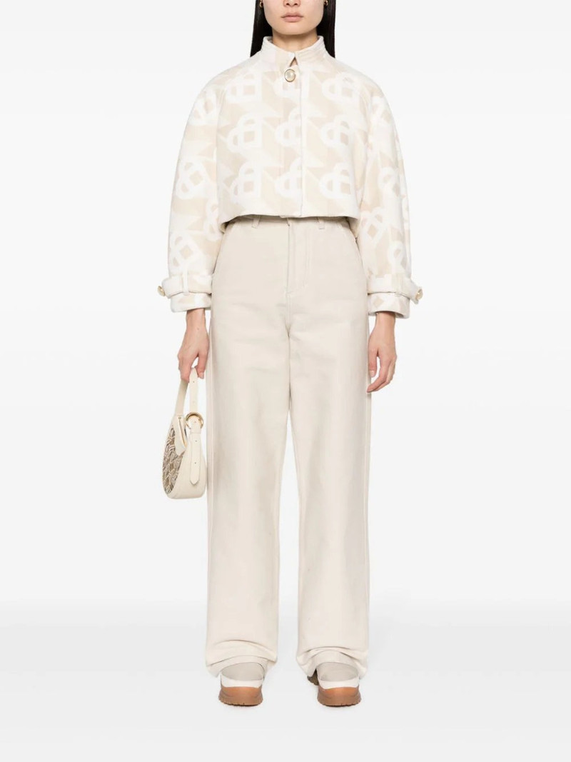 CASABLANCA CASABLANCA WOMEN Short Suit Cropped Jacket Heart Monogramme Off-White outlook