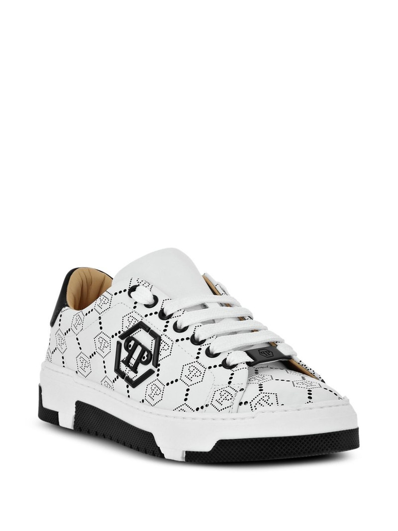 PHILIPP PLEIN Monogram leather sneakers outlook