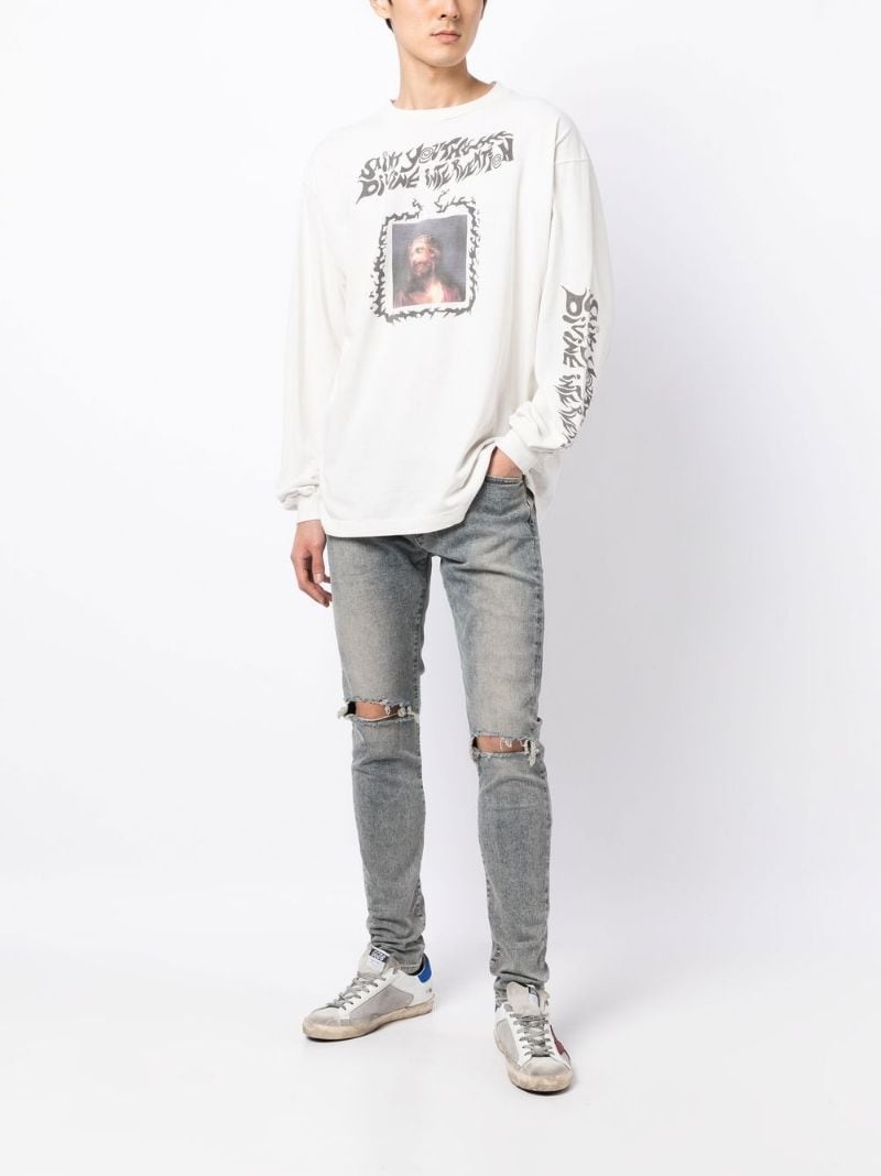 graphic-print long-sleeved T-shirt - 2