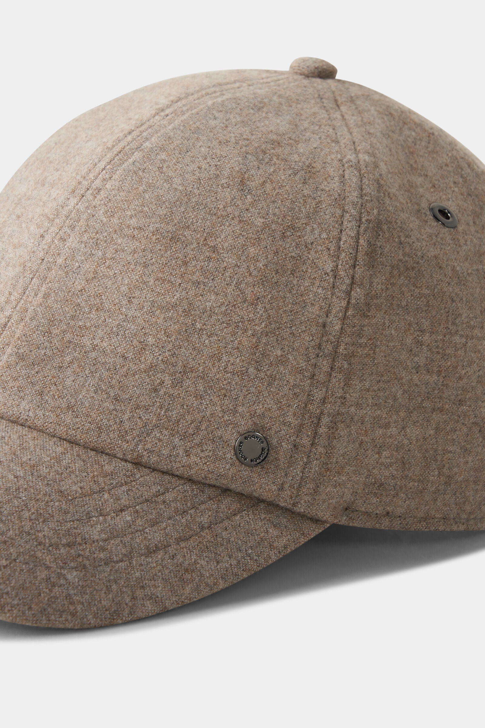 Ralf flannel cap in Taupe - 4