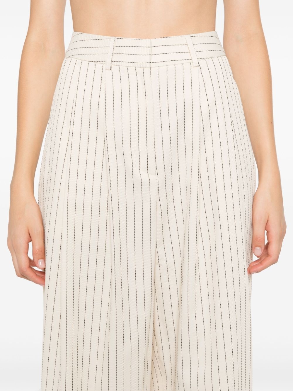 Ripley pinstriped wide-leg trousers - 5