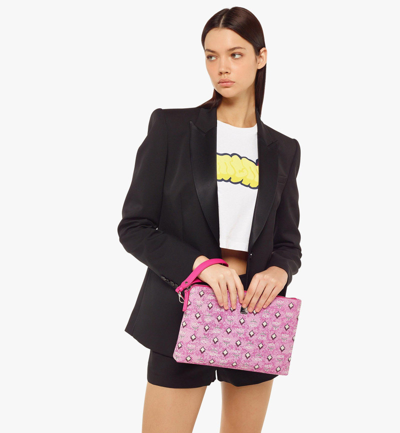 Aren Wristlet Zip Pouch in Vintage Monogram Jacquard 5