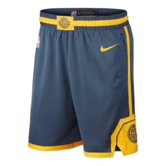 Nike Nba Golden State Warriors Swingman City Edition Shorts Blueyellow 912102-427 - 1