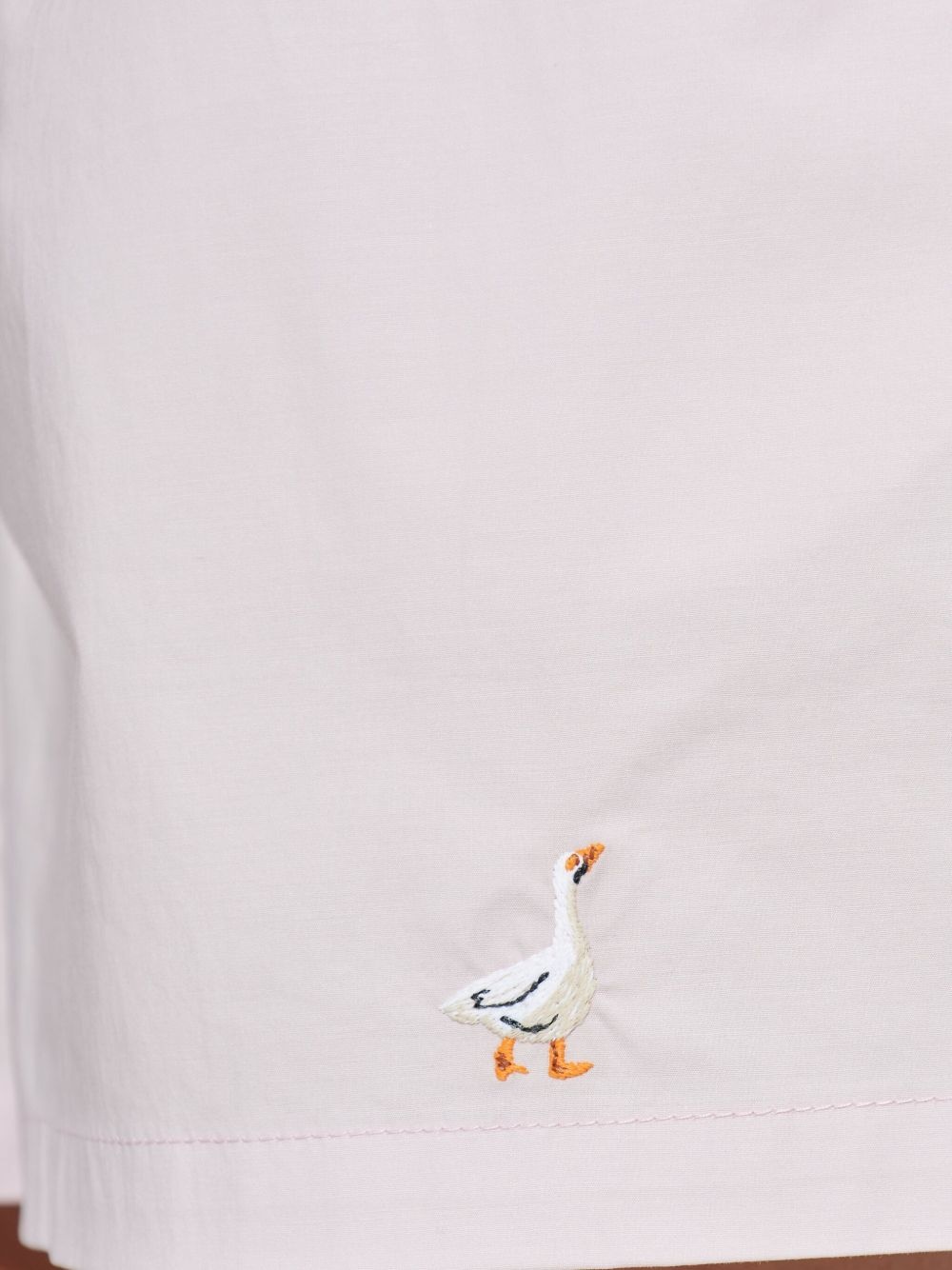 goose-embroidered shorts - 5