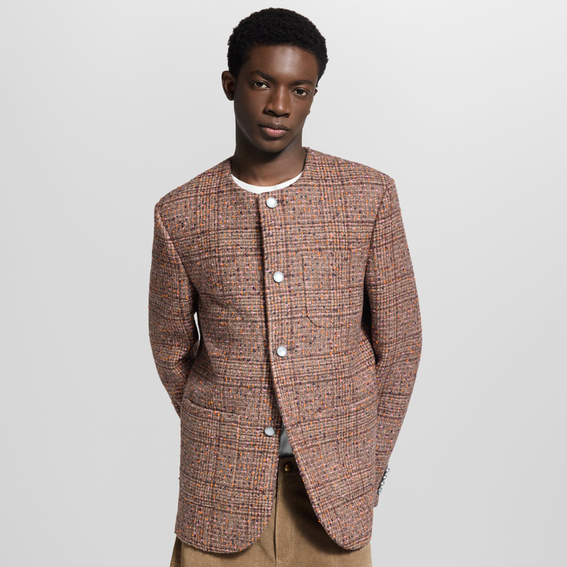 Louis Vuitton Collarless Tweed Jacket outlook