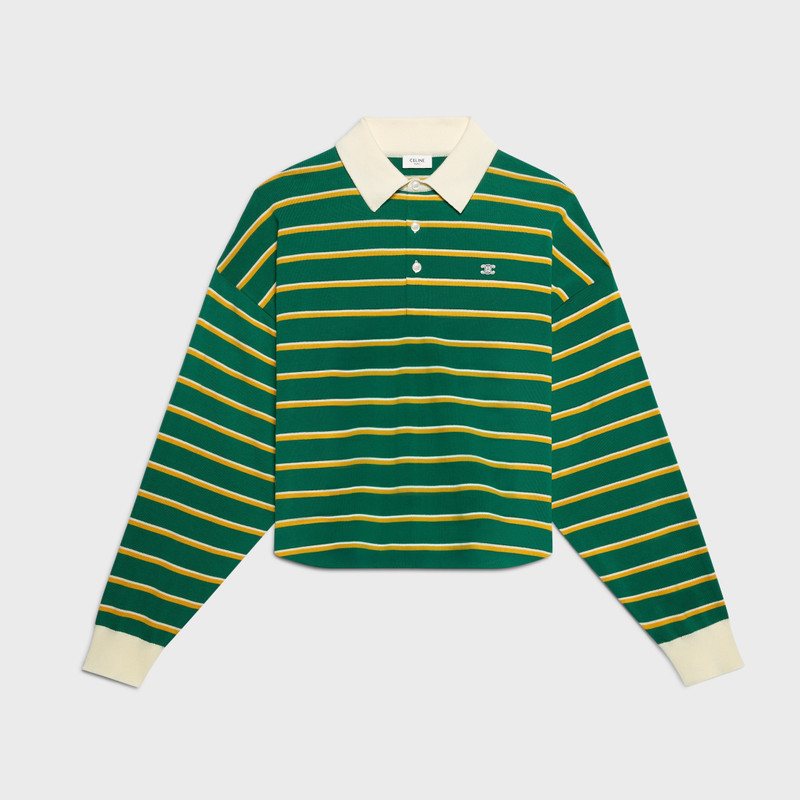 POLO SWEATER IN striped cotton 1