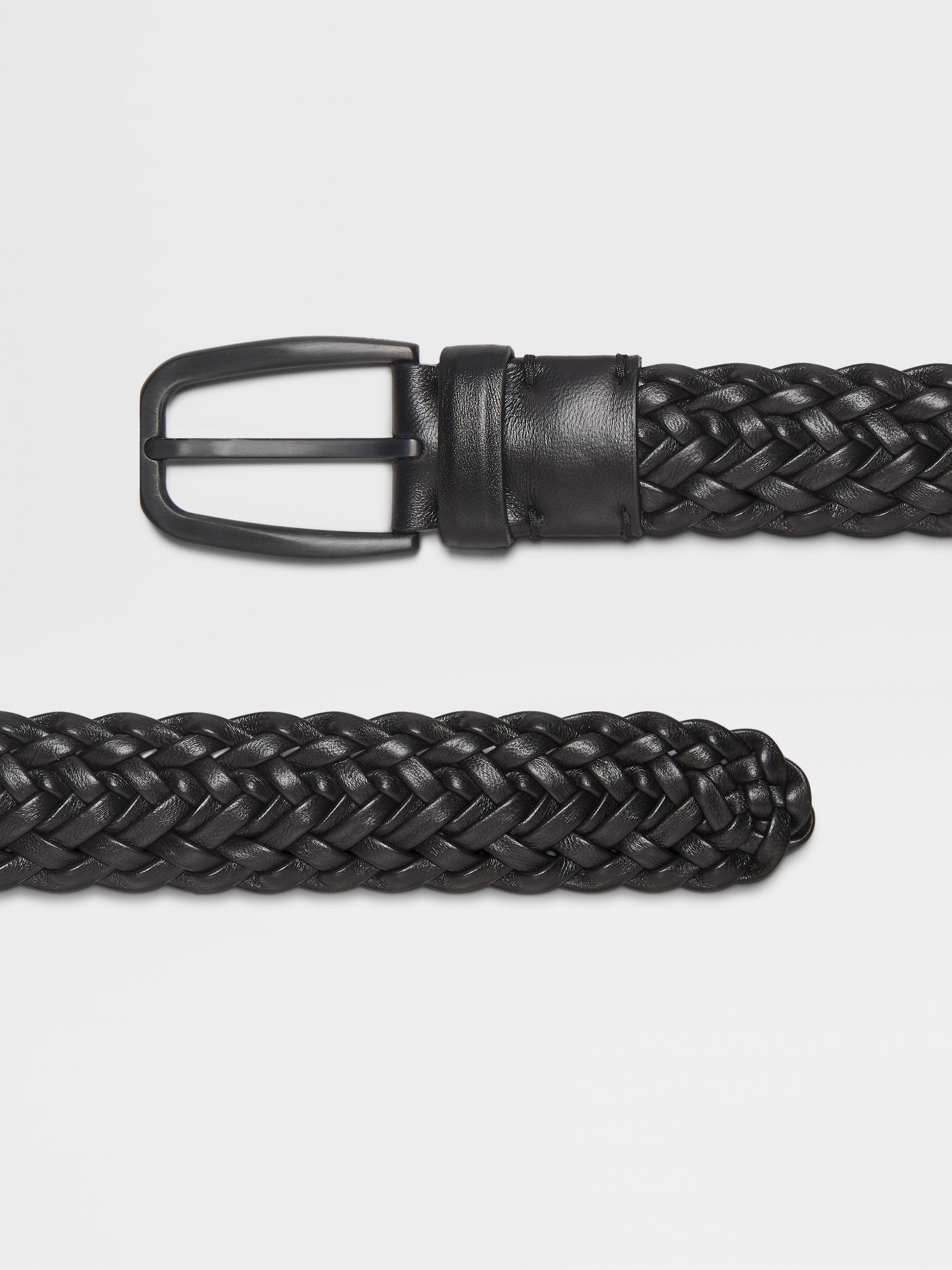 BLACK LEATHER BELT - 2