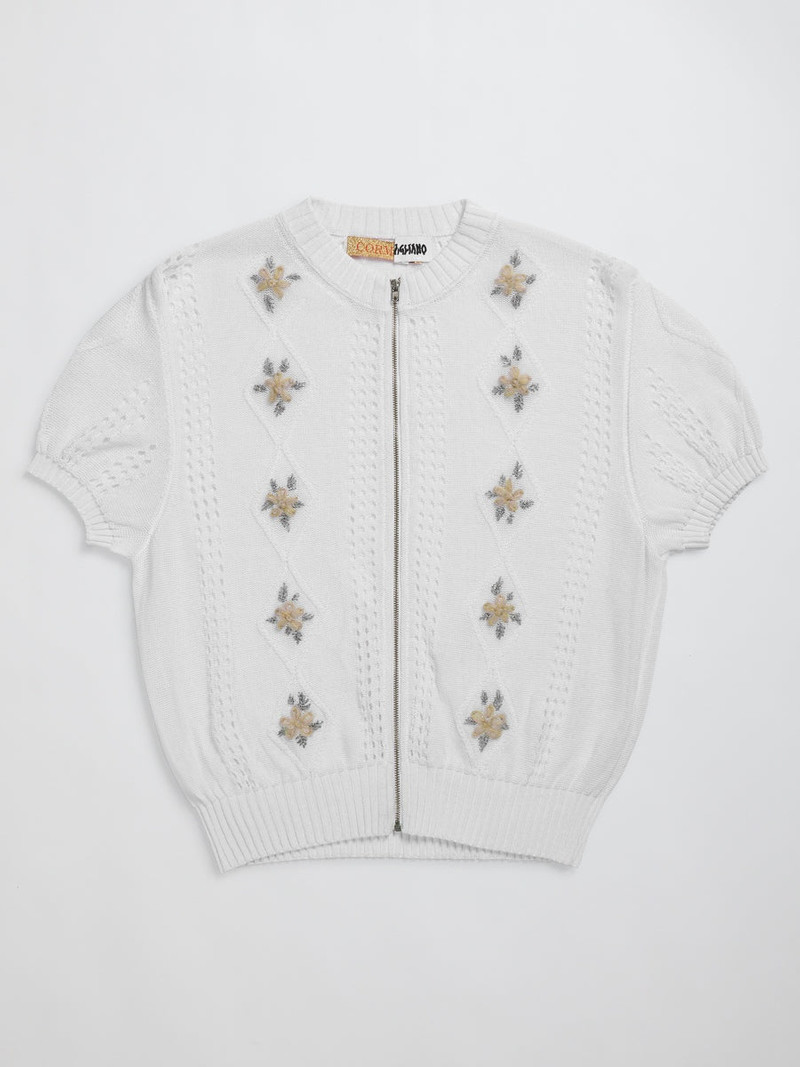 Cormagliano Zipped Tee White 1
