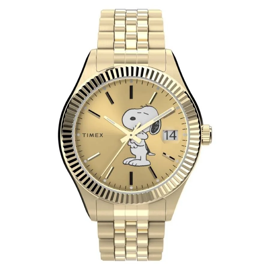 Timex Peanuts x Waterbury Legacy Quartz Gold Dial Ladies Watch TW2V47300 - 1